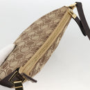 Salvatore Ferragamo Gancini Shoulder Bag Nylon Brown Gold Auth YKZ614-6