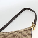 Salvatore Ferragamo Gancini Shoulder Bag Nylon Brown Gold Auth YKZ614-8