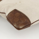 GUCCI GG Canvas Guccissima Bag Canvas Leather Beige Silver 161822 Auth YKZ624-15