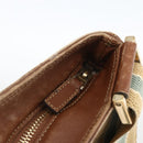 GUCCI GG Canvas Guccissima Bag Canvas Leather Beige Silver 161822 Auth YKZ624-9