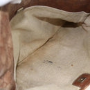 GUCCI GG Canvas Guccissima Bag Canvas Leather Beige Silver 161822 Auth YKZ624-11