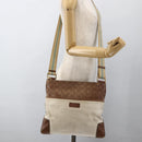 GUCCI GG Canvas Guccissima Bag Canvas Leather Beige Silver 161822 Auth YKZ624-23