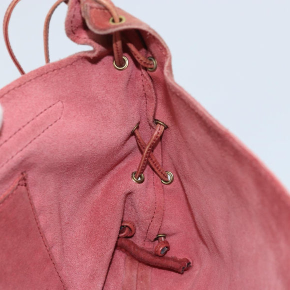GUCCI Shoulder Bag Suede Pink Gold 95107 Auth YKZ626