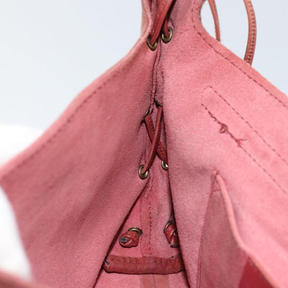 GUCCI Shoulder Bag Suede Pink Gold 95107 Auth YKZ626