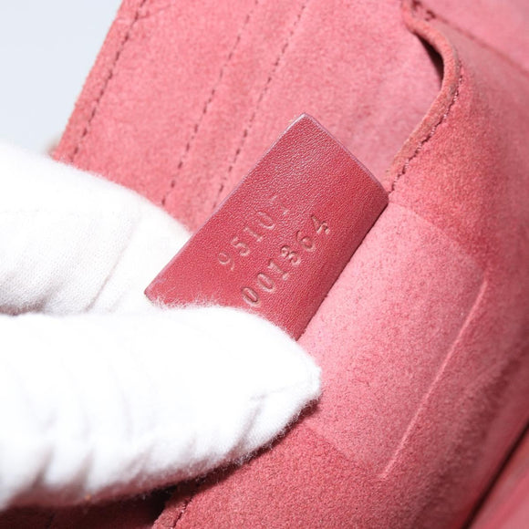GUCCI Shoulder Bag Suede Pink Gold 95107 Auth YKZ626