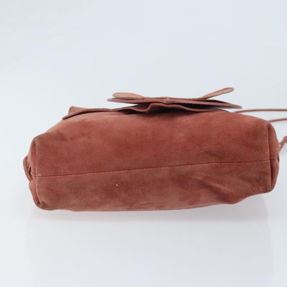 GUCCI Shoulder Bag Suede Pink Gold 95107 Auth YKZ626