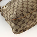 GUCCI GG Canvas Hand Bag Beige Gold 121023 Auth YKZ627-15