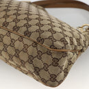 GUCCI GG Canvas Hand Bag Beige Gold 121023 Auth YKZ627-16