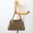 GUCCI GG Canvas Hand Bag Beige Gold 121023 Auth YKZ627-22