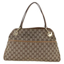 GUCCI GG Canvas Hand Bag Beige Gold 121023 Auth YKZ627-13