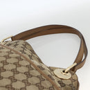 GUCCI GG Canvas Hand Bag Beige Gold 121023 Auth YKZ627-8