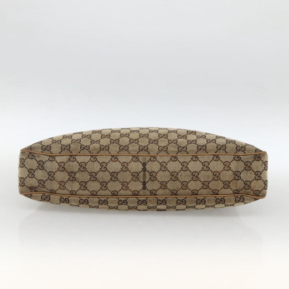 GUCCI GG Canvas Hand Bag Beige Gold 121023 Auth YKZ627