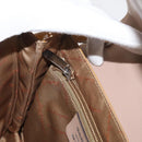 Salvatore Ferragamo Hand Bag Patent leather 2way Beige Silver Auth YKZ631-23