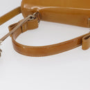 Salvatore Ferragamo Hand Bag Patent leather 2way Beige Silver Auth YKZ631-7