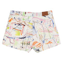 HERMES Short Pants 36 Multicolor Silver Auth YKZ632M-2