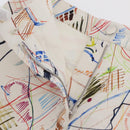 HERMES Short Pants 36 Multicolor Silver Auth YKZ632M-5