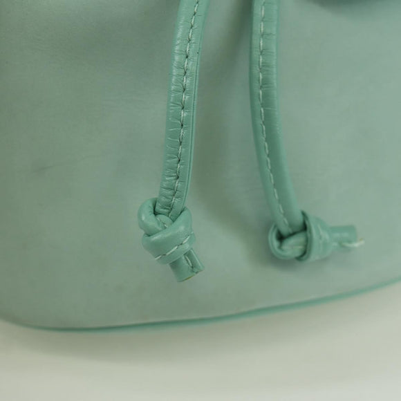 Salvatore Ferragamo Gancini Backpack Suede Light Blue Gold Auth YKZ703A