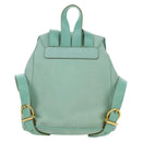 Salvatore Ferragamo Gancini Backpack Suede Light Blue Gold Auth YKZ703A-2