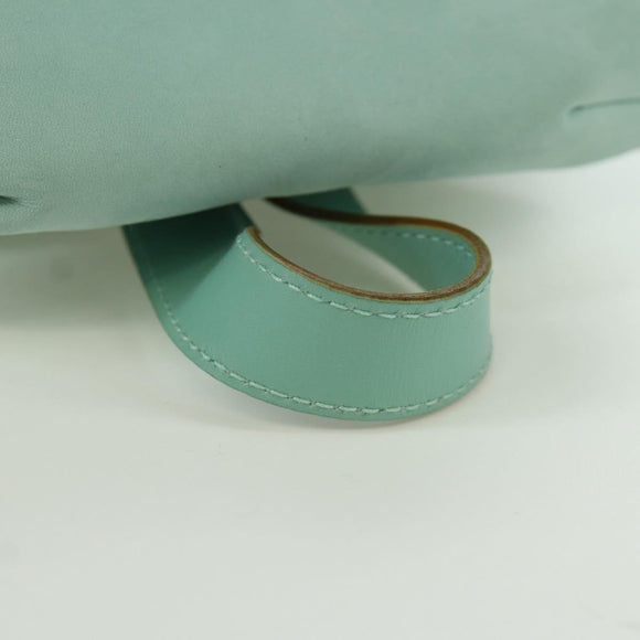 Salvatore Ferragamo Gancini Backpack Suede Light Blue Gold Auth YKZ703A