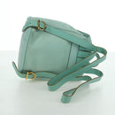 Salvatore Ferragamo Gancini Backpack Suede Light Blue Gold Auth YKZ703A-8