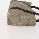 GUCCI GG Supreme Hand Bag Leather PVC 2 Set Brown Beige Auth YKZ714-4