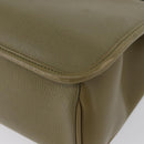 GUCCI Hand Bag Leather Green Gold Auth YKZ715-16