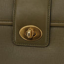 GUCCI Hand Bag Leather Green Gold Auth YKZ715-17
