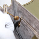 GUCCI Hand Bag Leather Green Gold Auth YKZ715-25