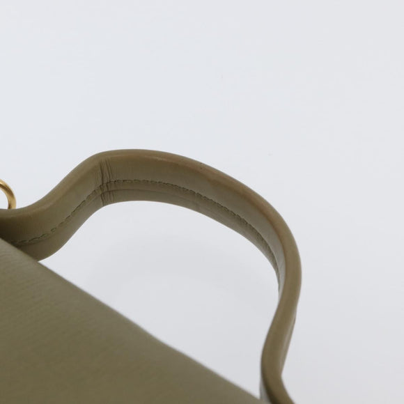 GUCCI Hand Bag Leather Green Gold Auth YKZ715