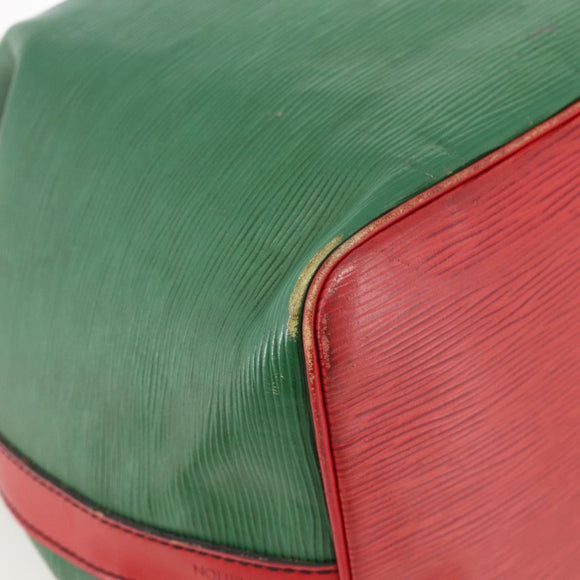 LOUIS VUITTON Epi Petit Noe Shoulder Bag Bicolor Green Red M44147 LV Auth YKZ716