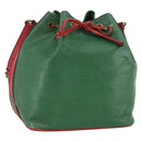 LOUIS VUITTON Epi Petit Noe Shoulder Bag Bicolor Green Red M44147 LV Auth YKZ716-1