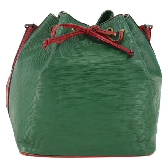 LOUIS VUITTON Epi Petit Noe Shoulder Bag Bicolor Green Red M44147 LV Auth YKZ716
