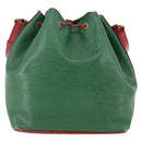 LOUIS VUITTON Epi Petit Noe Shoulder Bag Bicolor Green Red M44147 LV Auth YKZ716-2