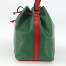 LOUIS VUITTON Epi Petit Noe Shoulder Bag Bicolor Green Red M44147 LV Auth YKZ716-4