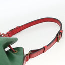LOUIS VUITTON Epi Petit Noe Shoulder Bag Bicolor Green Red M44147 LV Auth YKZ716-8