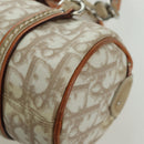 Christian Dior Trotter Canvas Romantic Hand Bag PVC Beige Silver Auth YKZ720SAM-11