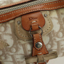 Christian Dior Trotter Canvas Romantic Hand Bag PVC Beige Silver Auth YKZ720SAM-15