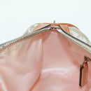 Christian Dior Trotter Canvas Romantic Hand Bag PVC Beige Silver Auth YKZ720SAM-22