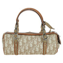 Christian Dior Trotter Canvas Romantic Hand Bag PVC Beige Silver Auth YKZ720SAM-3
