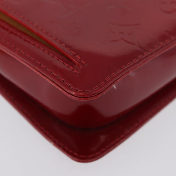 LOUIS VUITTON Monogram Vernis Motto Accessoiretasche Rot M91137 LV Auth YKZ724