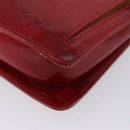 LOUIS VUITTON Monogram Vernis Motto Accessoiretasche Rot M91137 LV Auth YKZ724-16
