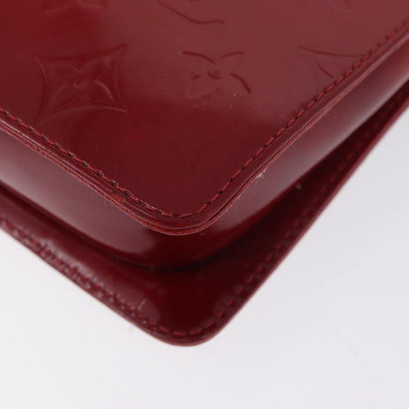LOUIS VUITTON Monogram Vernis Motto Accessoiretasche Rot M91137 LV Auth YKZ724
