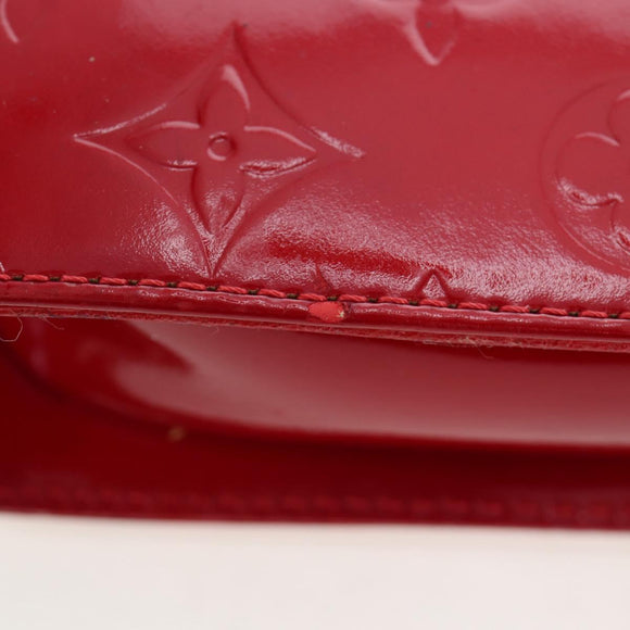 LOUIS VUITTON Monogram Vernis Motto Accessoiretasche Rot M91137 LV Auth YKZ724