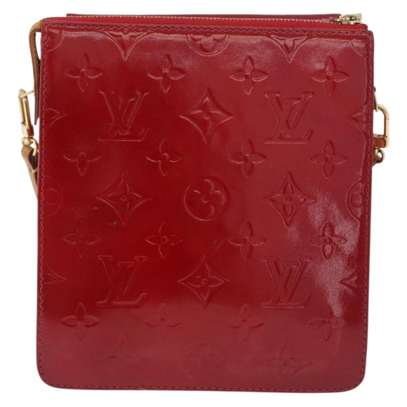 LOUIS VUITTON Monogram Vernis Motto Accessoiretasche Rot M91137 LV Auth YKZ724
