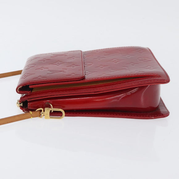LOUIS VUITTON Monogram Vernis Motto Accessoiretasche Rot M91137 LV Auth YKZ724