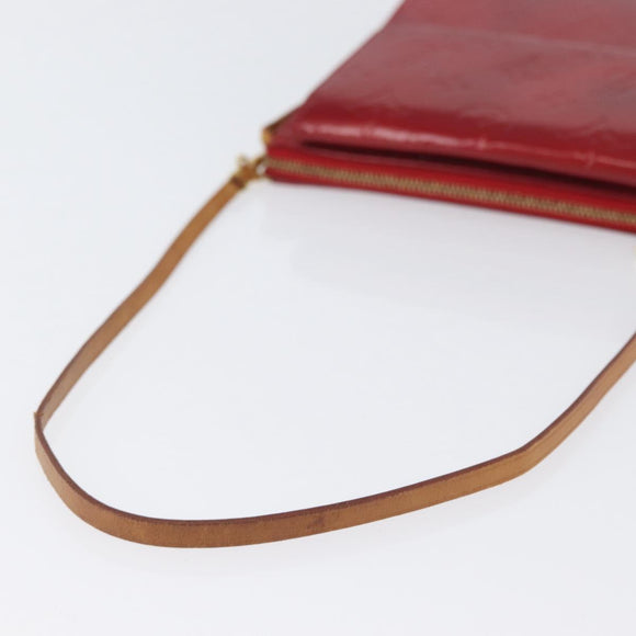 LOUIS VUITTON Monogram Vernis Motto Accessoiretasche Rot M91137 LV Auth YKZ724
