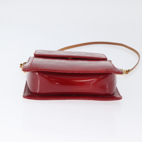 LOUIS VUITTON Monogram Vernis Motto Accessoiretasche Rot M91137 LV Auth YKZ724