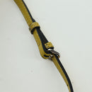 FENDI Monster Micro Bucket Shoulder Bag Leather 2way Yellow Silver Auth YKZ725A-9