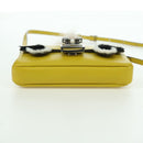 FENDI Monster Micro Bucket Shoulder Bag Leather 2way Yellow Silver Auth YKZ725A-5