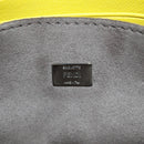 FENDI Monster Micro Bucket Shoulder Bag Leather 2way Yellow Silver Auth YKZ725A-24